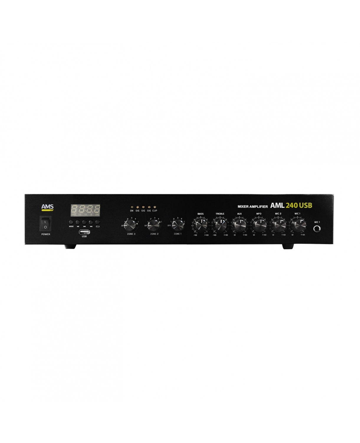 AMPLIFICADOR 240W 8OHMS-100V USB FM