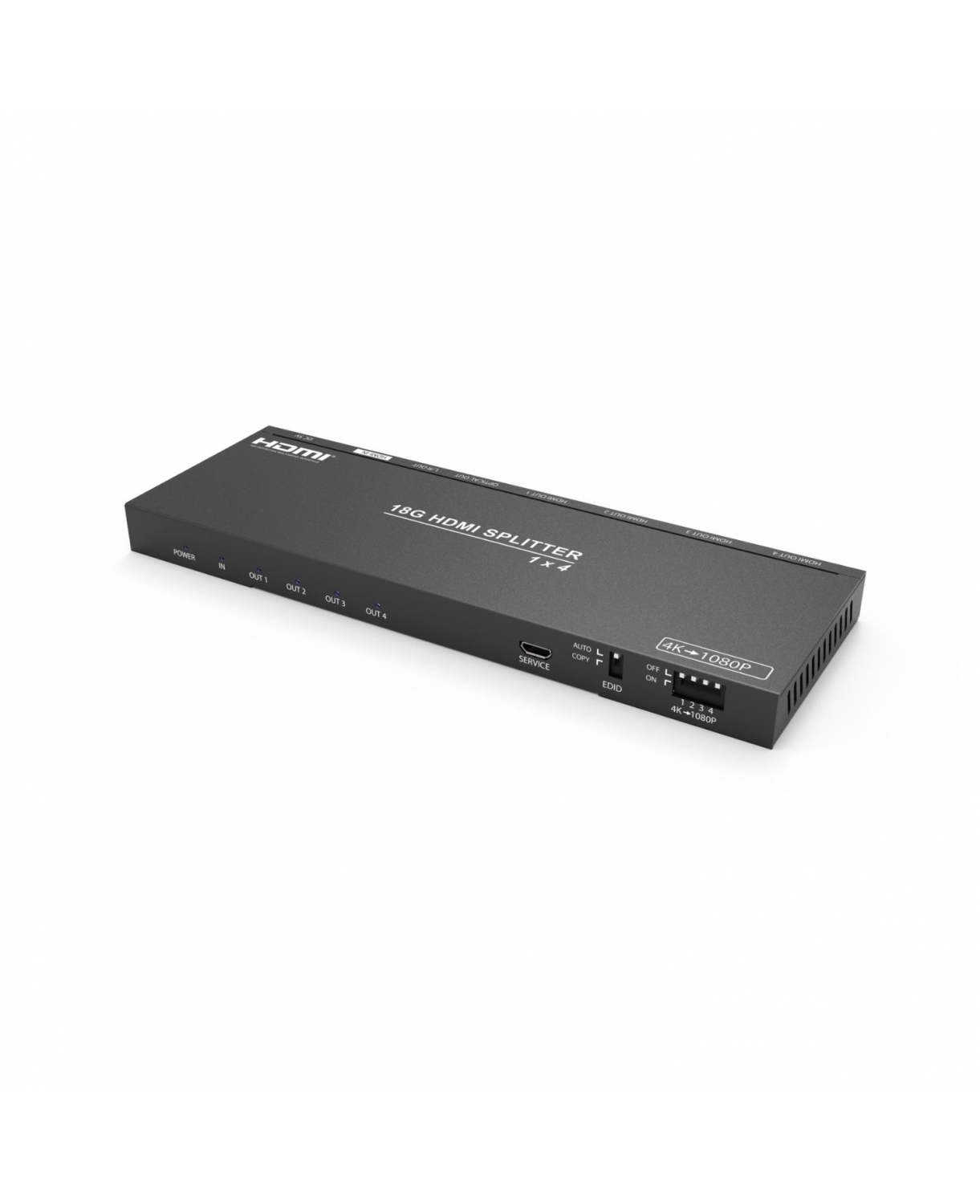 HDV14A SPLITTER HDMI 1X2 4K COM HDCP 2.2 E EXTRATOR DE AUDIO